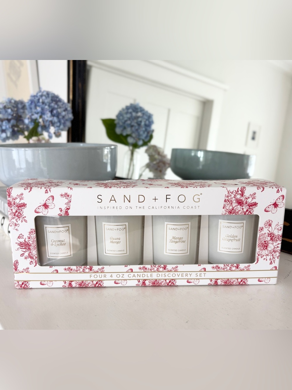 SAND + FOG Candle Discovery Set of 4 Natural Wax Scented Candles